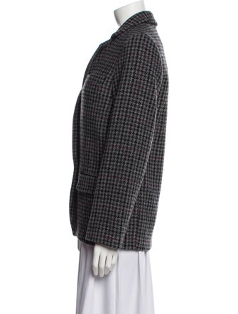 Étoile Isabel Marant Virgin Wool Houndstooth Print Blazer