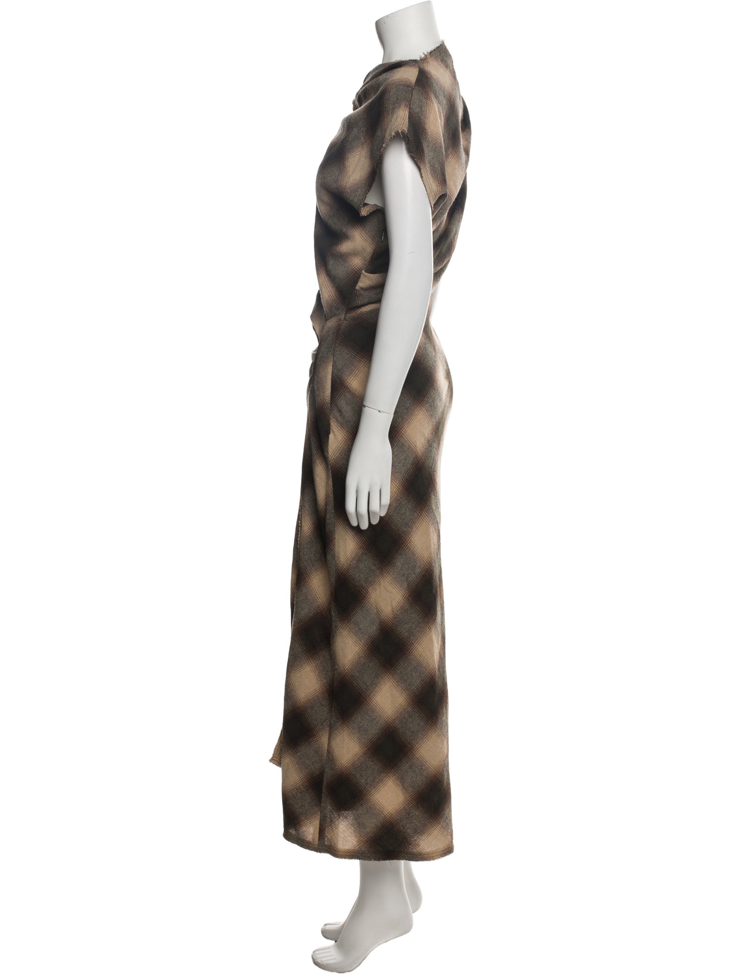 Étoile Isabel Marant Plaid Print Long Dress