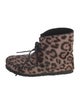 Étoile Isabel Marant Ponyhair Animal Print Lace-Up Boots