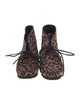 Étoile Isabel Marant Ponyhair Animal Print Lace-Up Boots