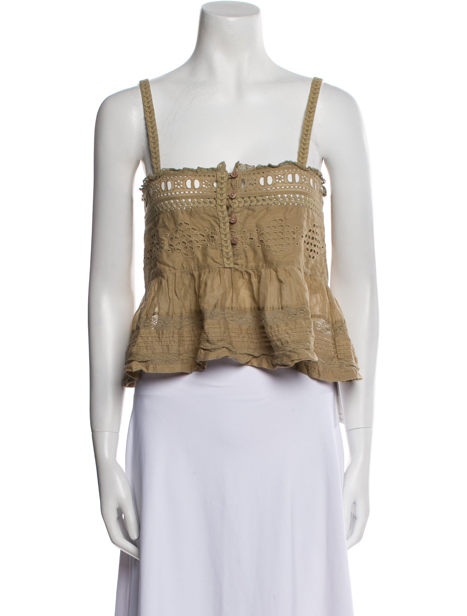 Étoile Isabel Marant Square Neckline Sleeveless Crop Top