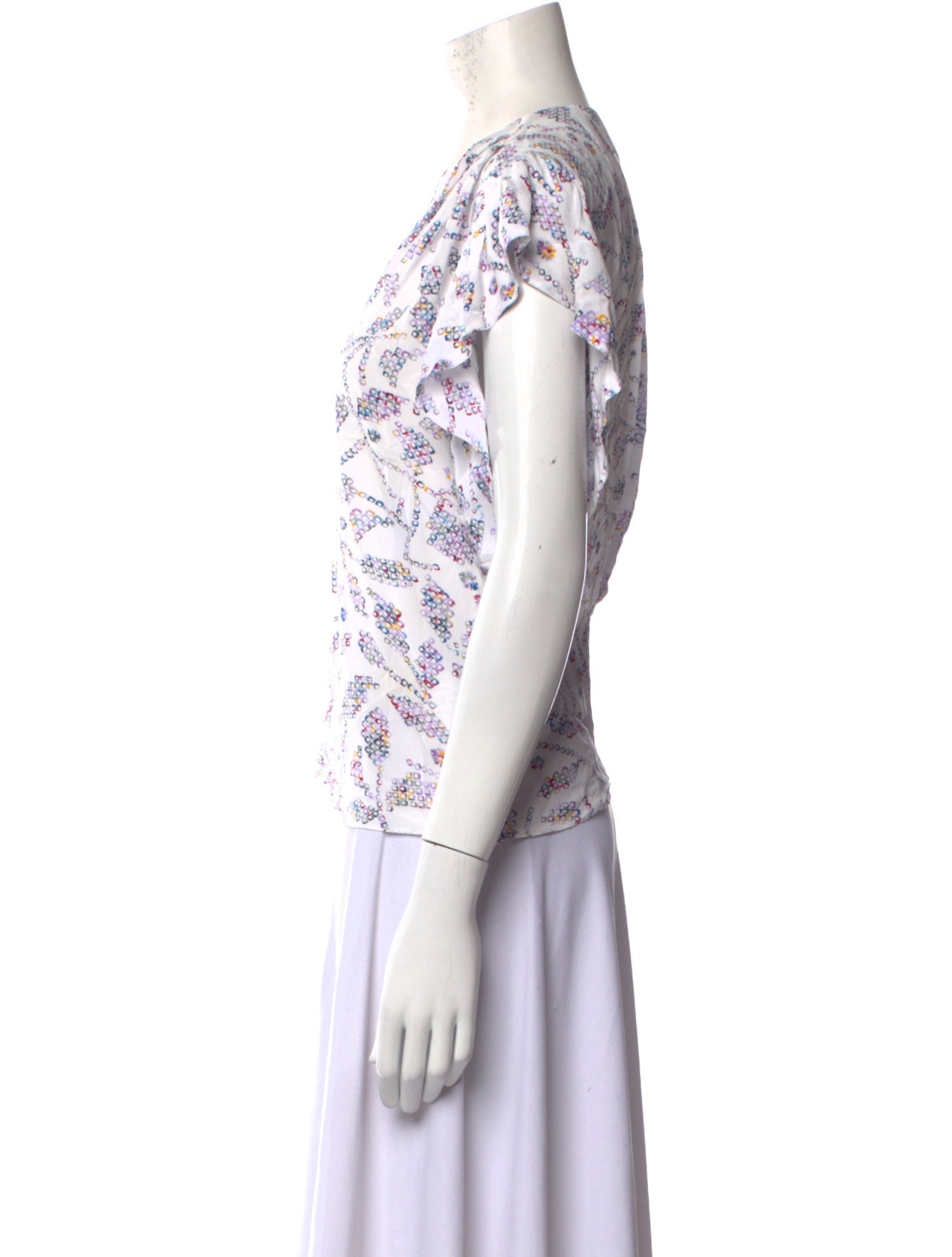 Étoile Isabel Marant Printed V-Neck Blouse