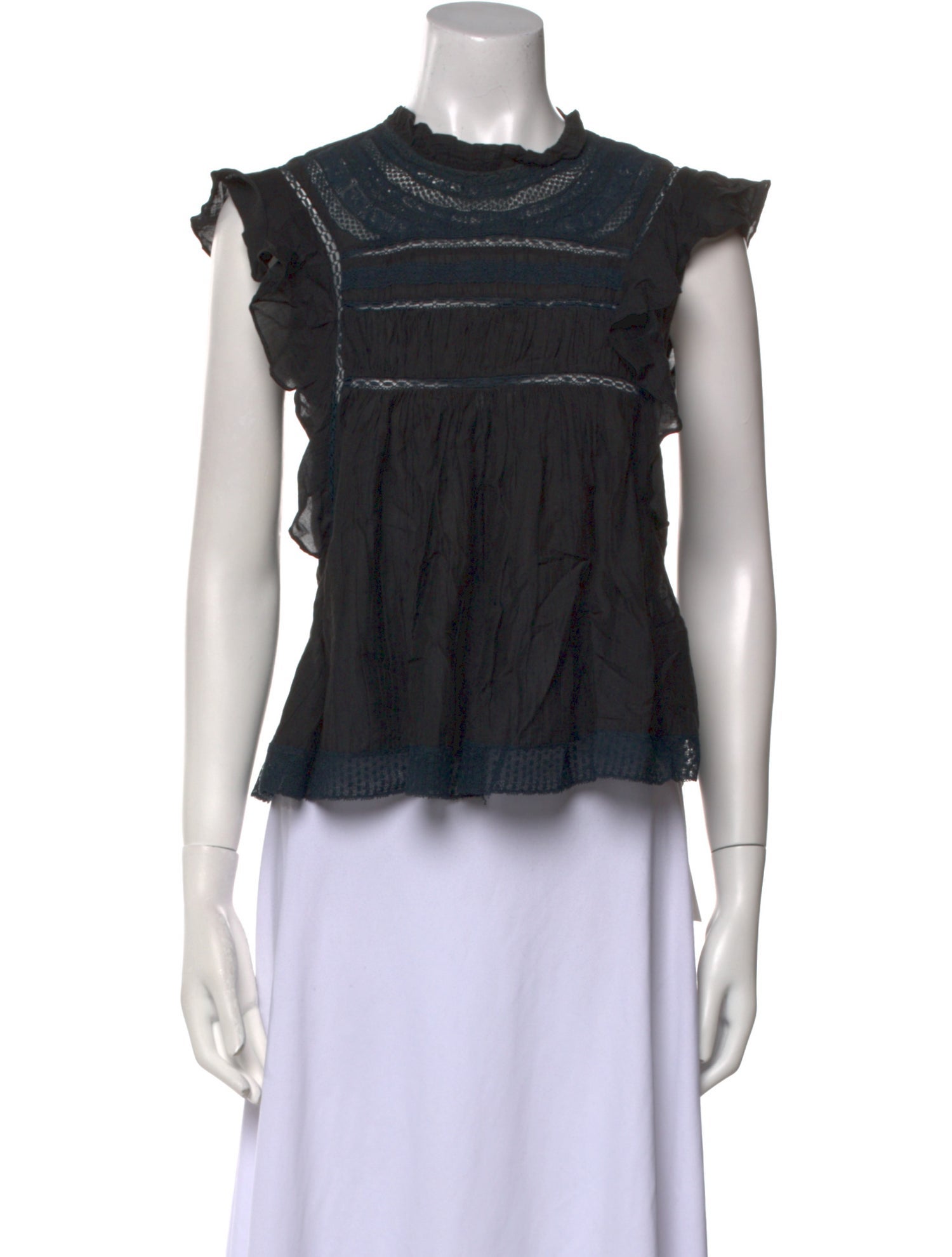 Étoile Isabel Marant Mock Neck Short Sleeve Crop Top