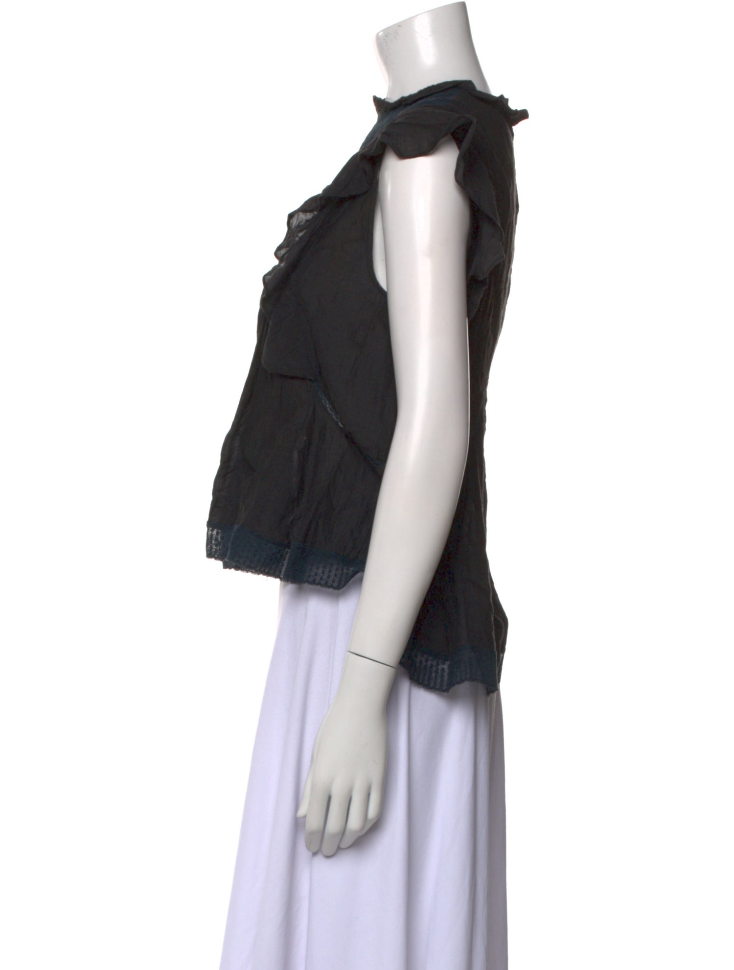Étoile Isabel Marant Mock Neck Short Sleeve Crop Top