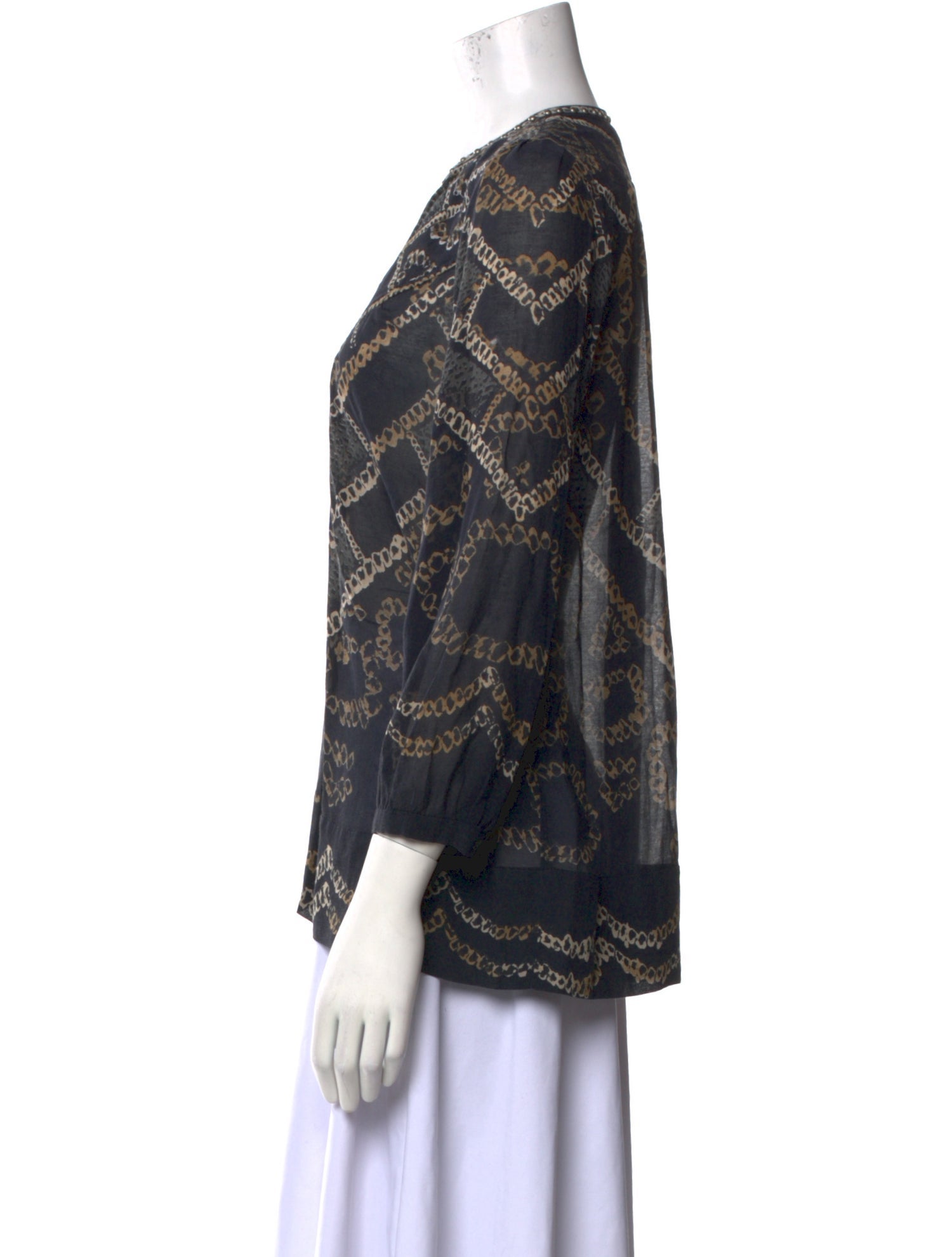 Étoile Isabel Marant Printed V-Neck Blouse