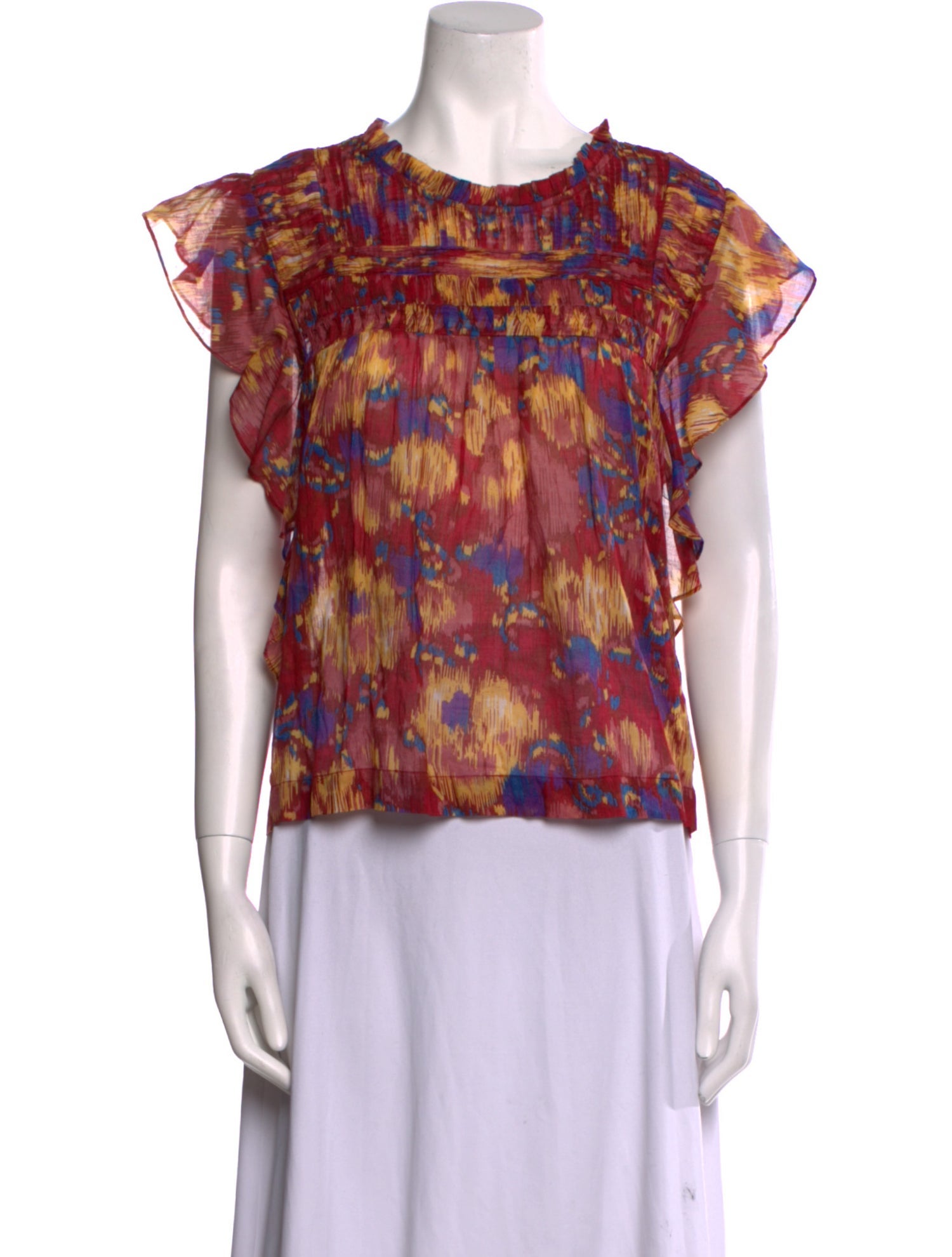 Étoile Isabel Marant Floral Print Crew Neck Blouse