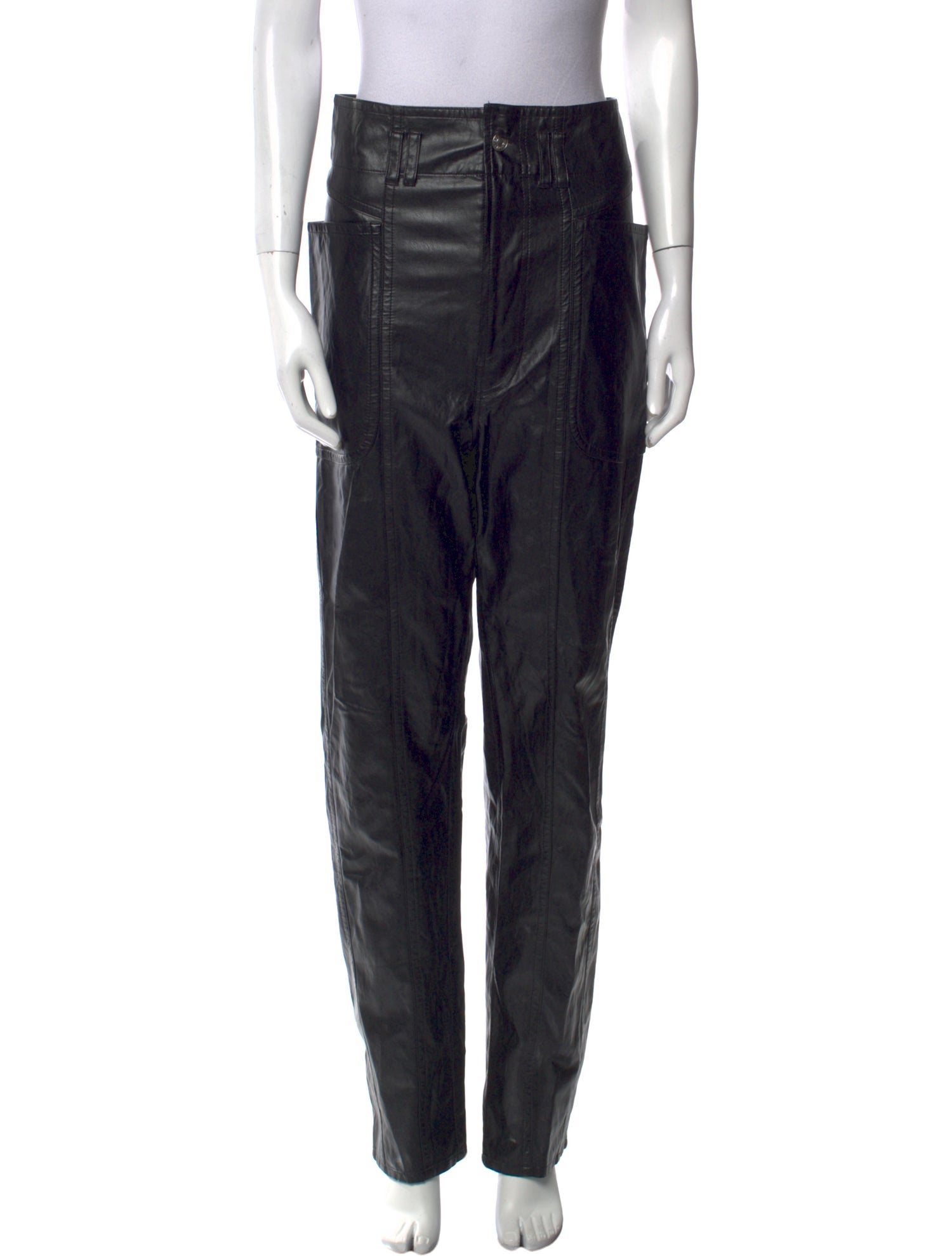 Étoile Isabel Marant Faux Leather Straight Leg Pants