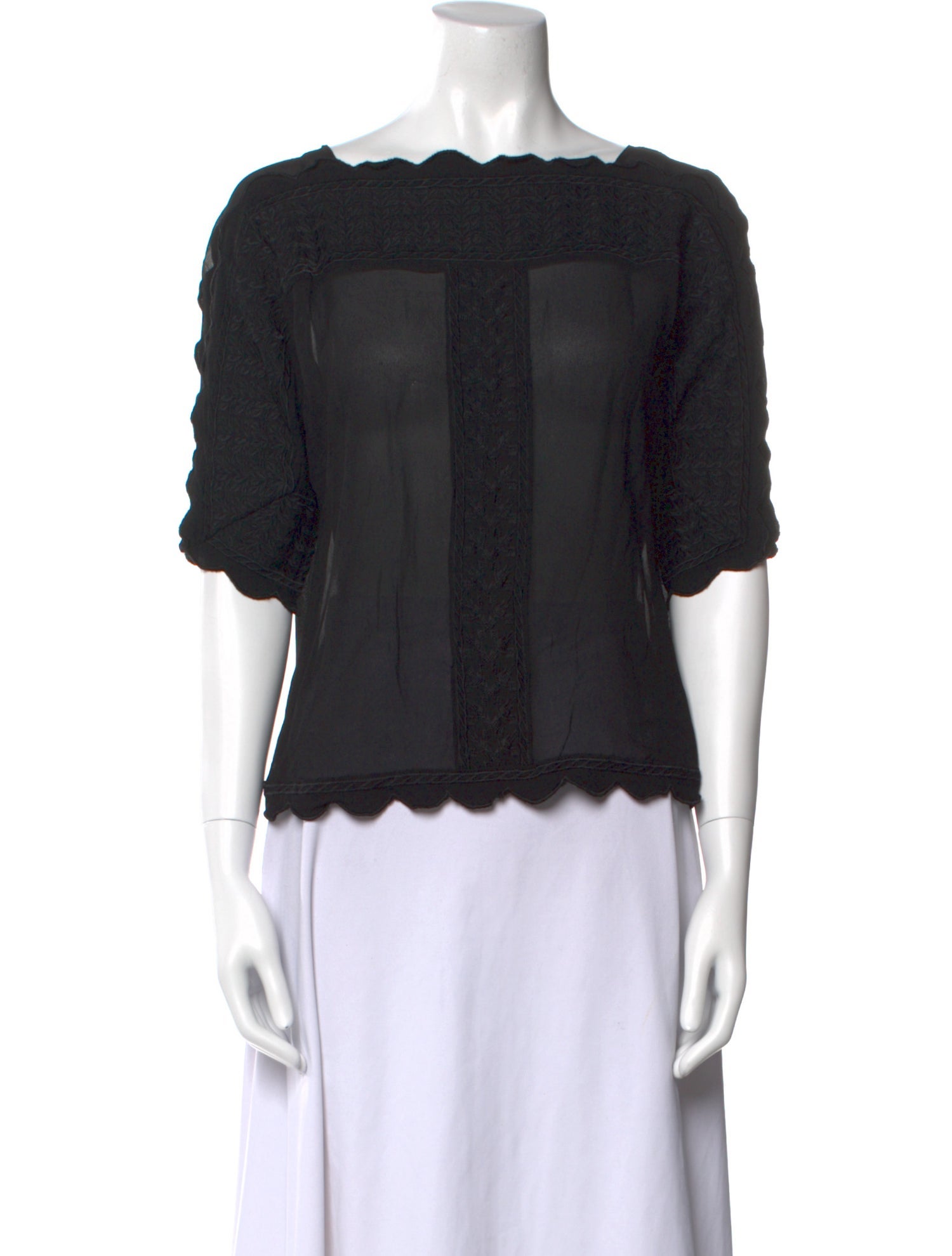 Étoile Isabel Marant Bateau Neckline Short Sleeve Blouse