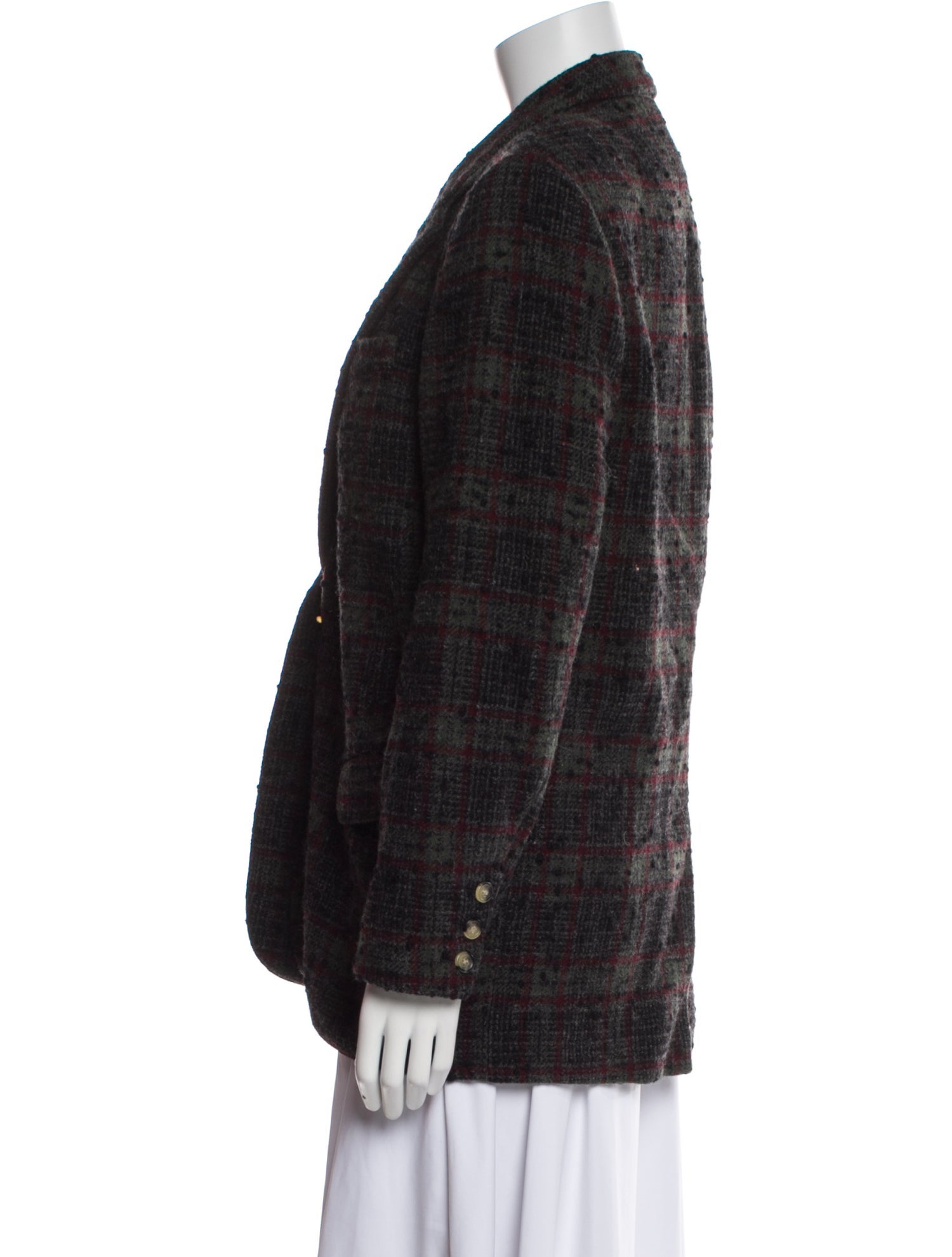 Étoile Isabel Marant Wool Plaid Print Blazer