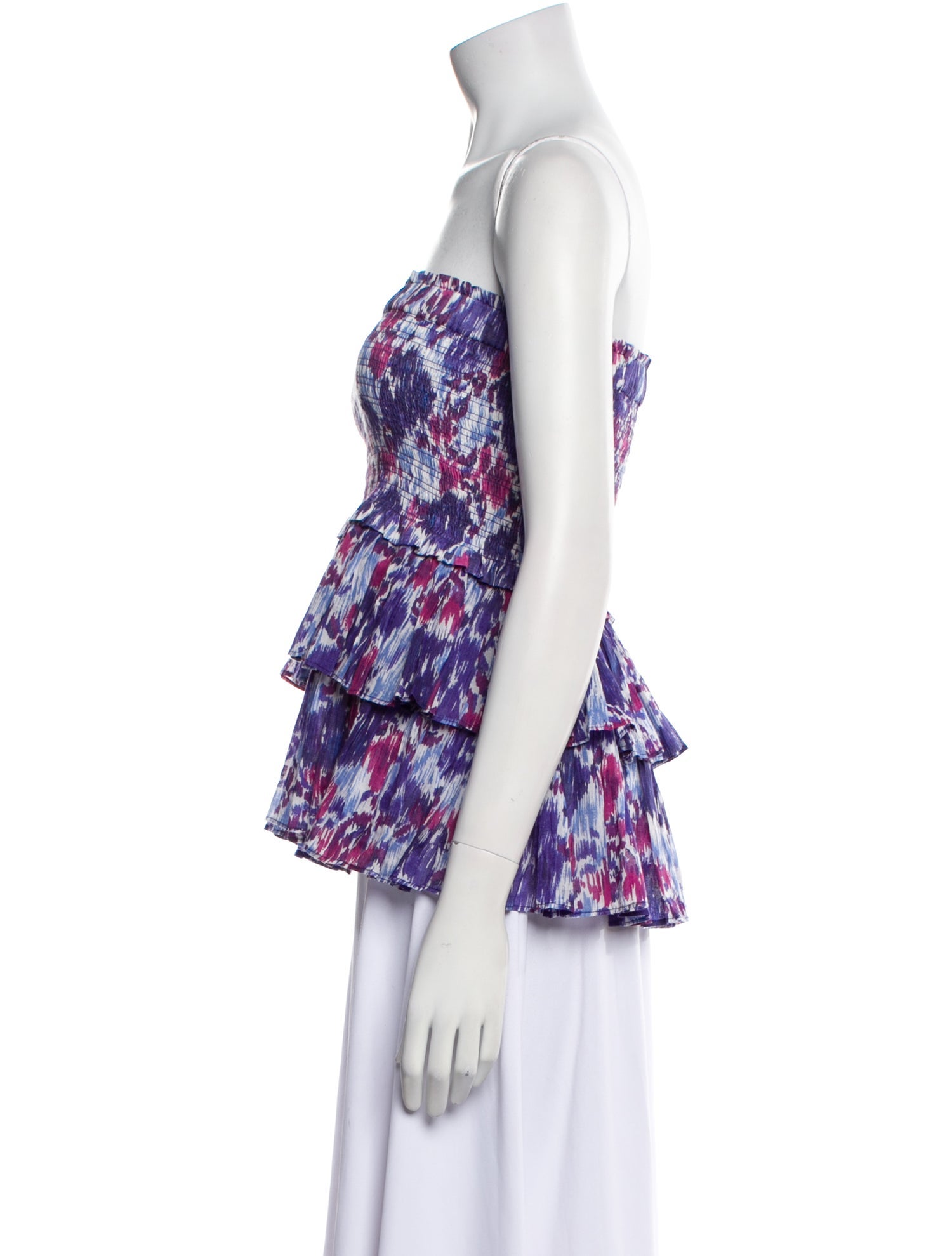 Étoile Isabel Marant Floral Print Strapless Blouse