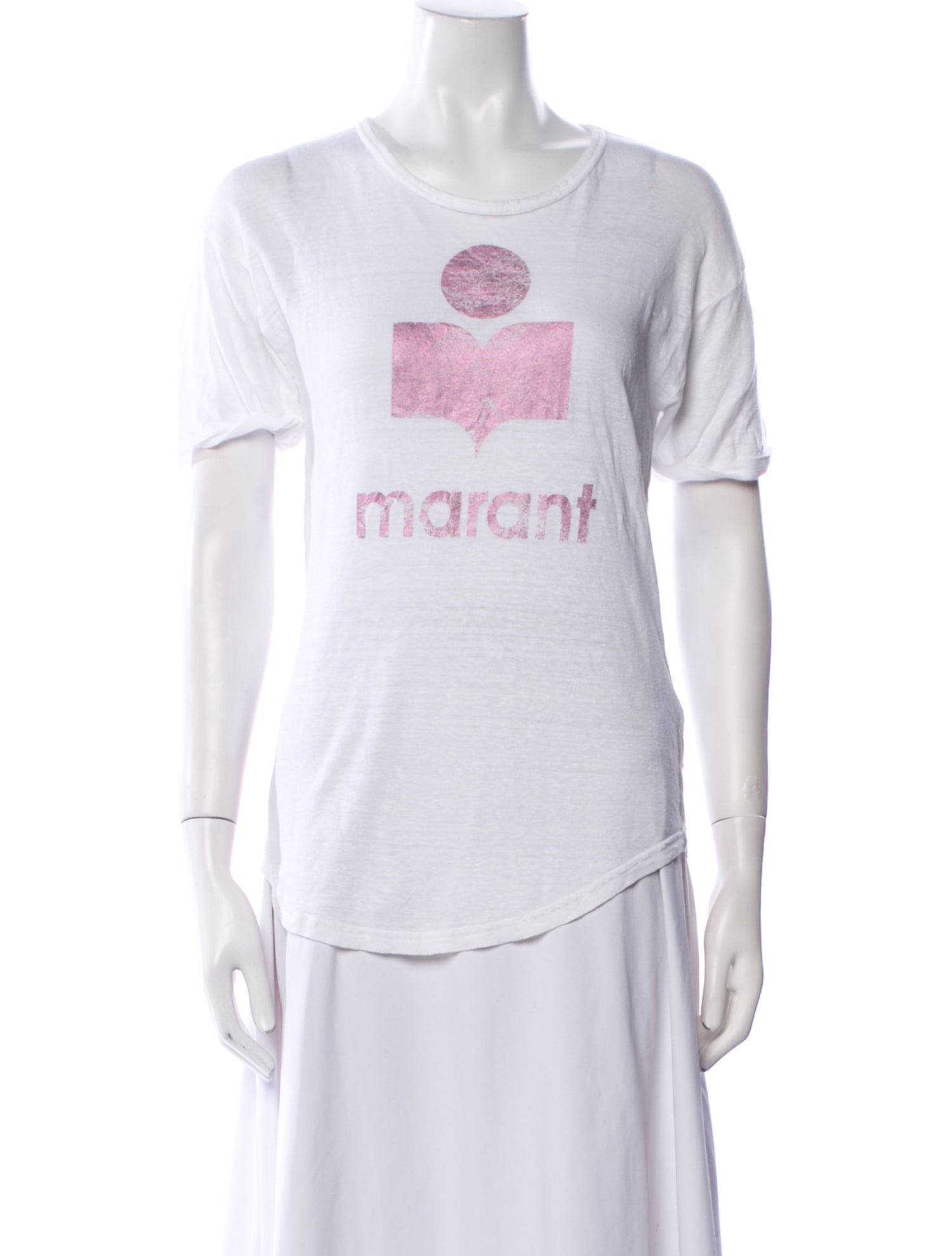 Étoile Isabel Marant Linen Graphic Print T-Shirt