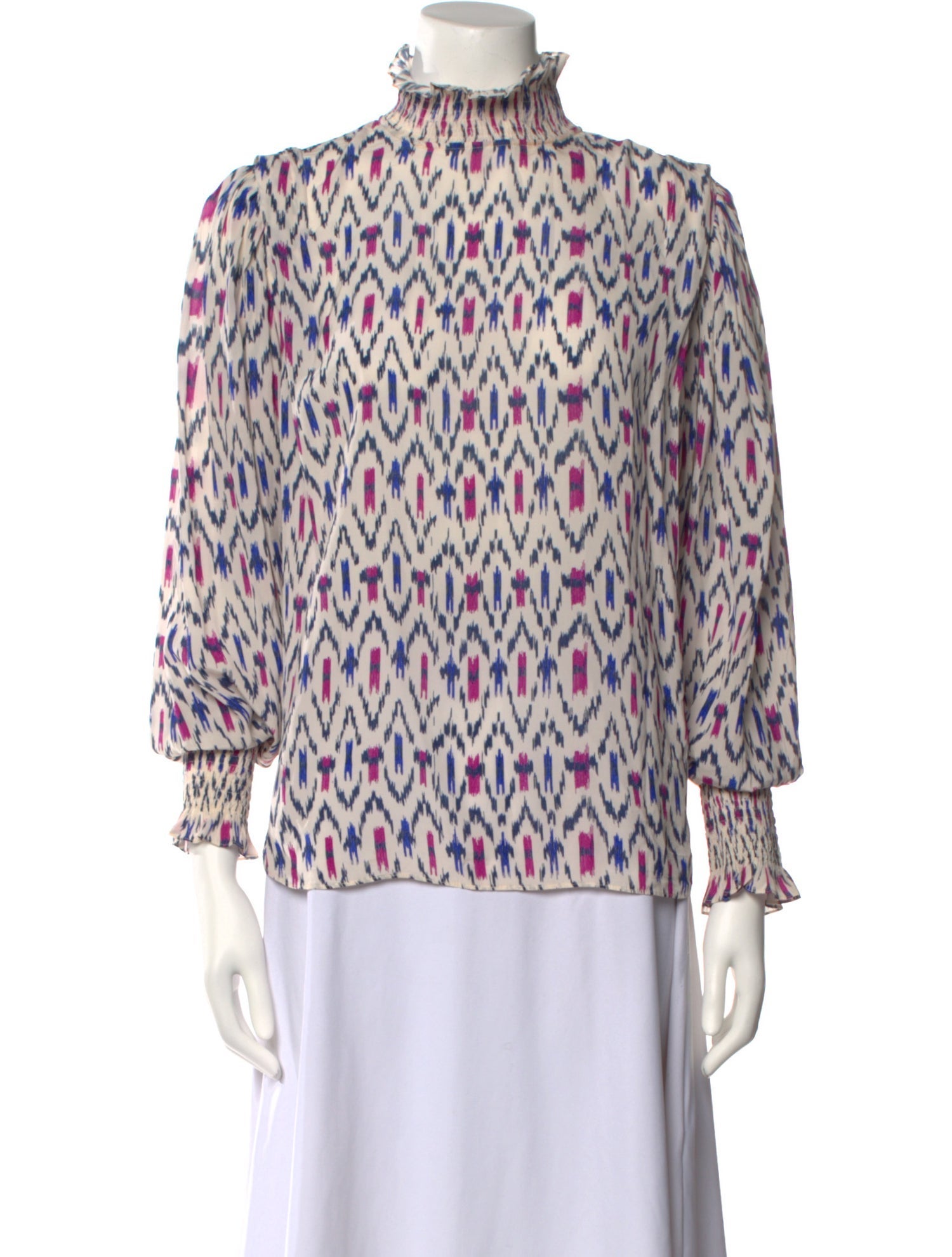 Étoile Isabel Marant Printed Mock Neck Blouse