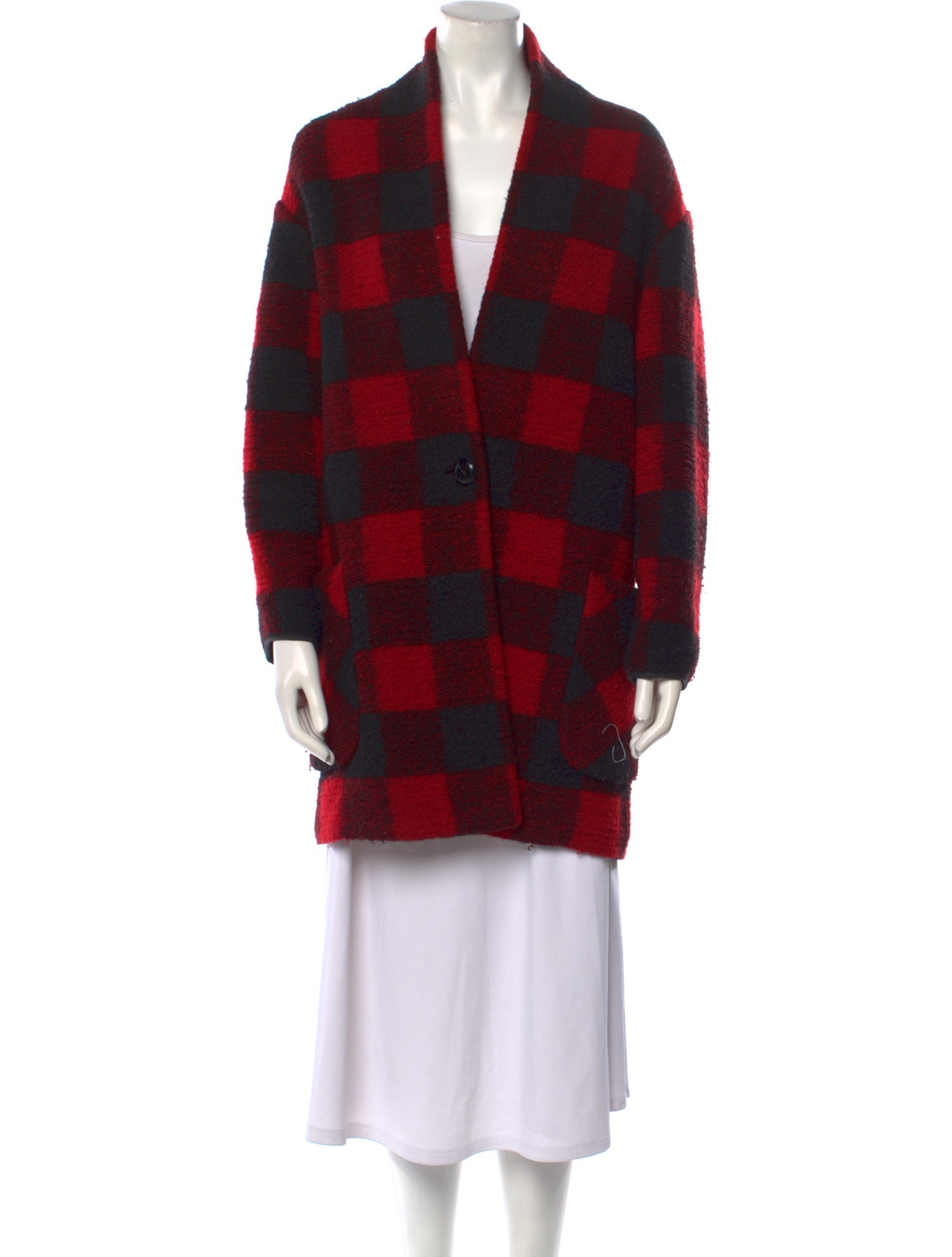 Étoile Isabel Marant Plaid Print V-Neck Sweater