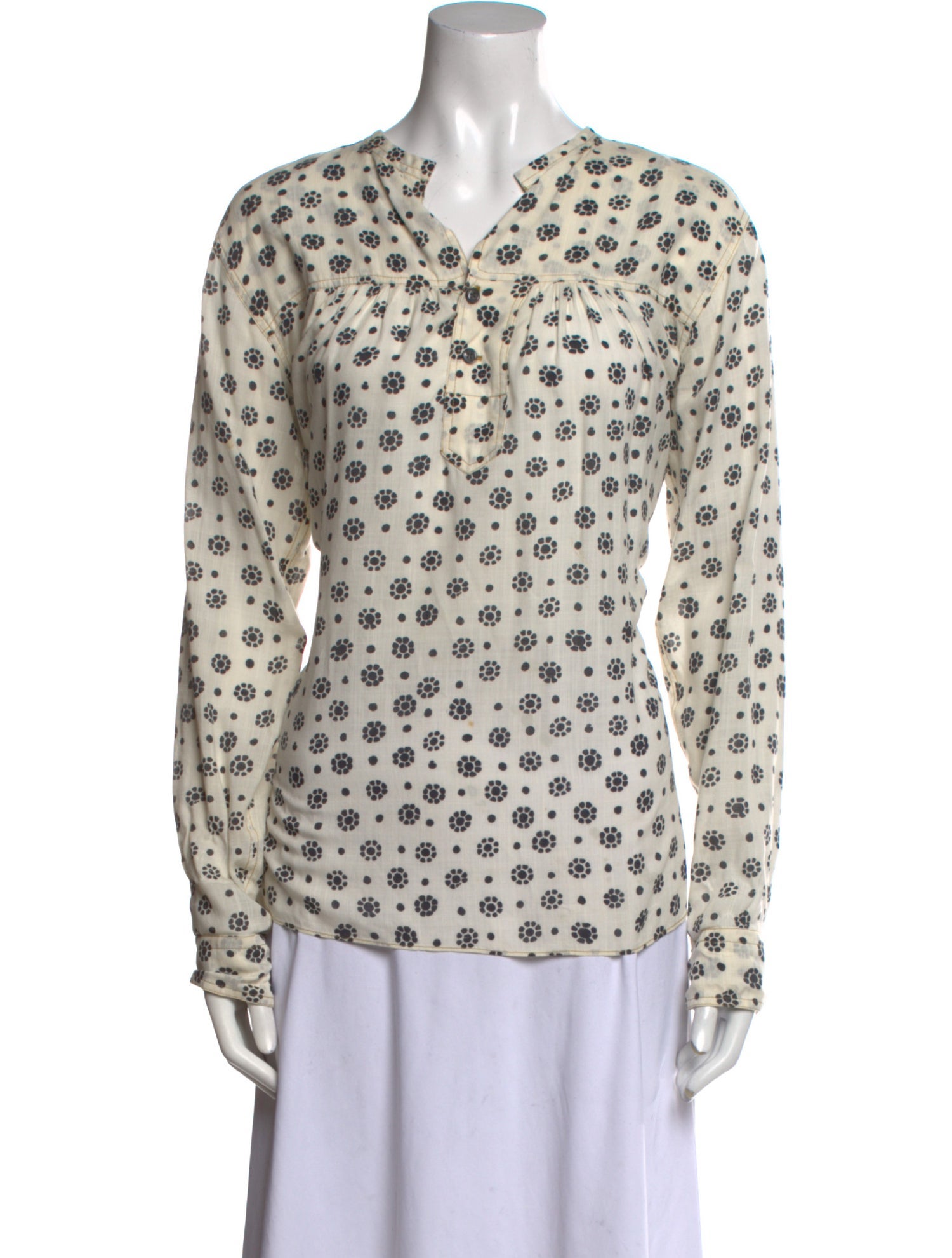 Étoile Isabel Marant Printed V-Neck Blouse