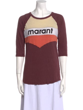 Étoile Isabel Marant Linen Graphic Print T-Shirt