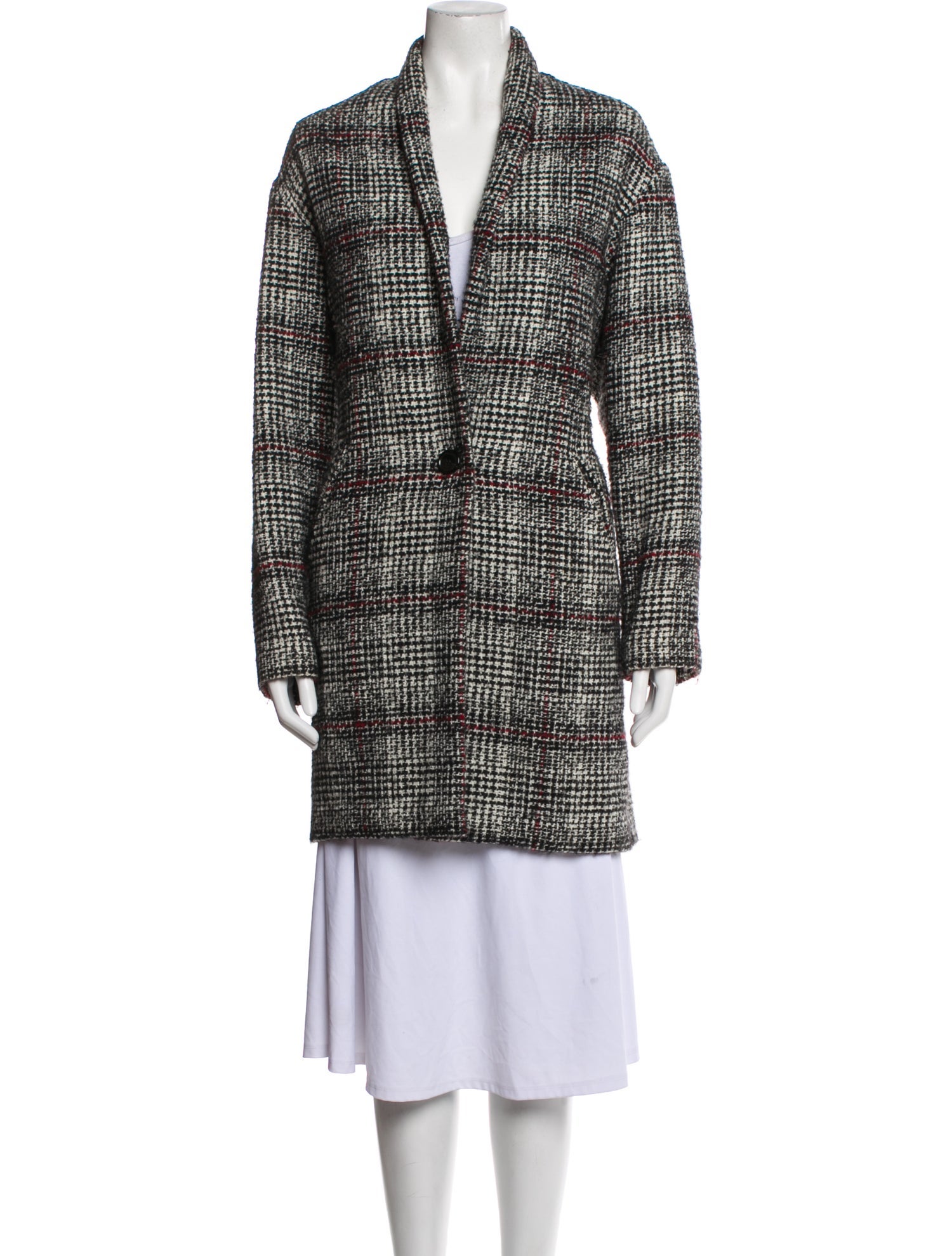 Étoile Isabel Marant Plaid Print Coat
