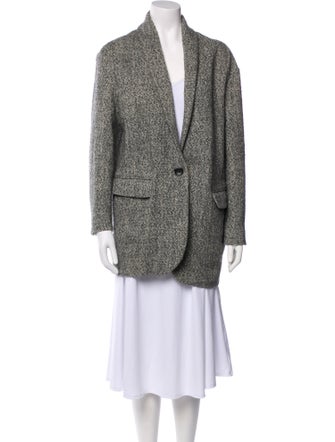 Étoile Isabel Marant Wool Tweed Pattern Peacoat