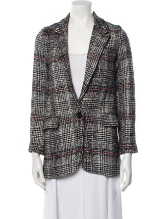 Étoile Isabel Marant Virgin Wool Plaid Print Blazer