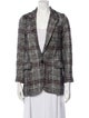 Étoile Isabel Marant Virgin Wool Plaid Print Blazer