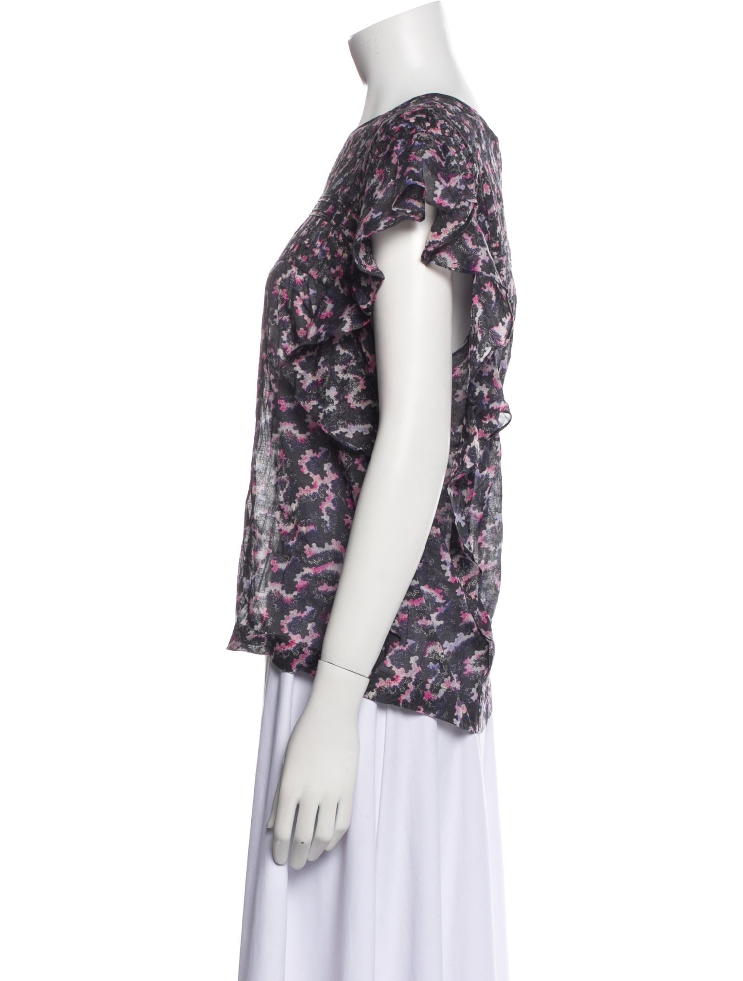 Étoile Isabel Marant Floral Print Bateau Neckline Blouse w/ Tags
