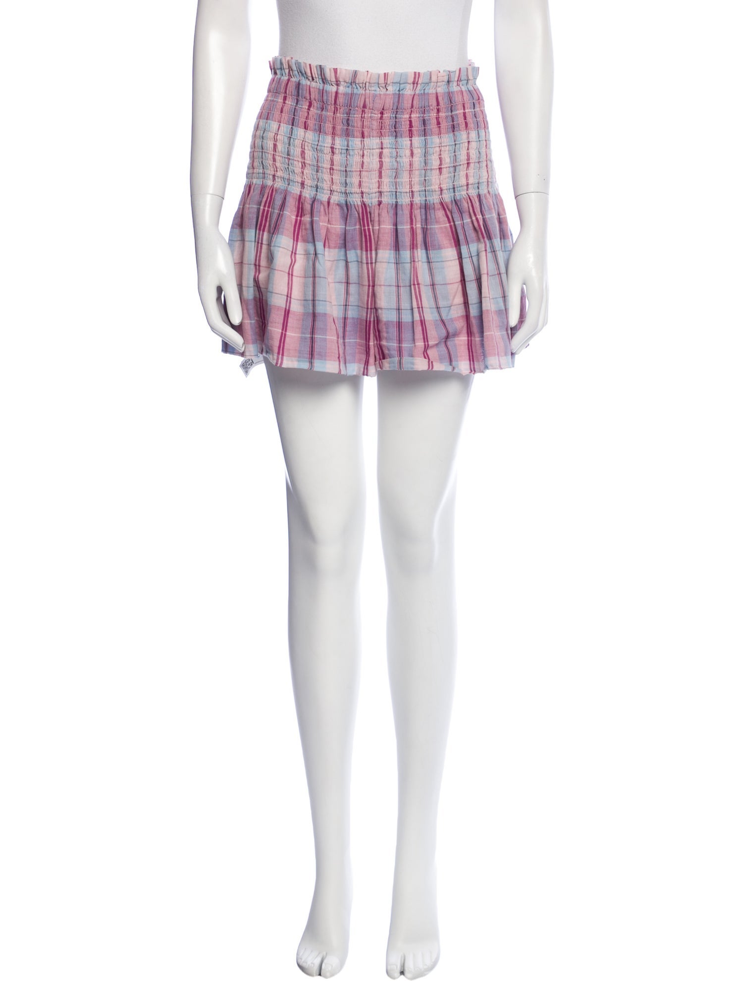 Étoile Isabel Marant Plaid Print Mini Shorts