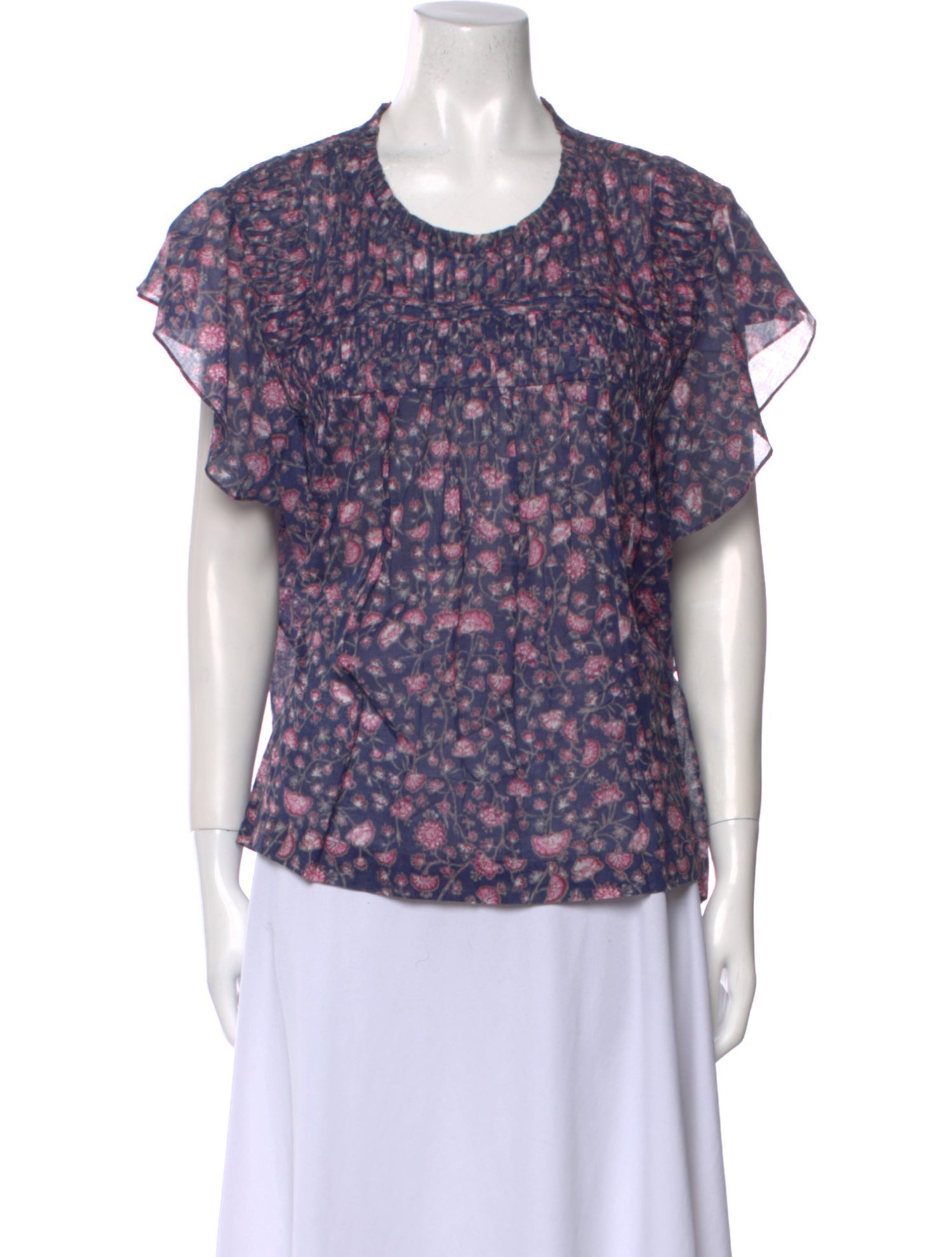 Étoile Isabel Marant Floral Print Scoop Neck Top