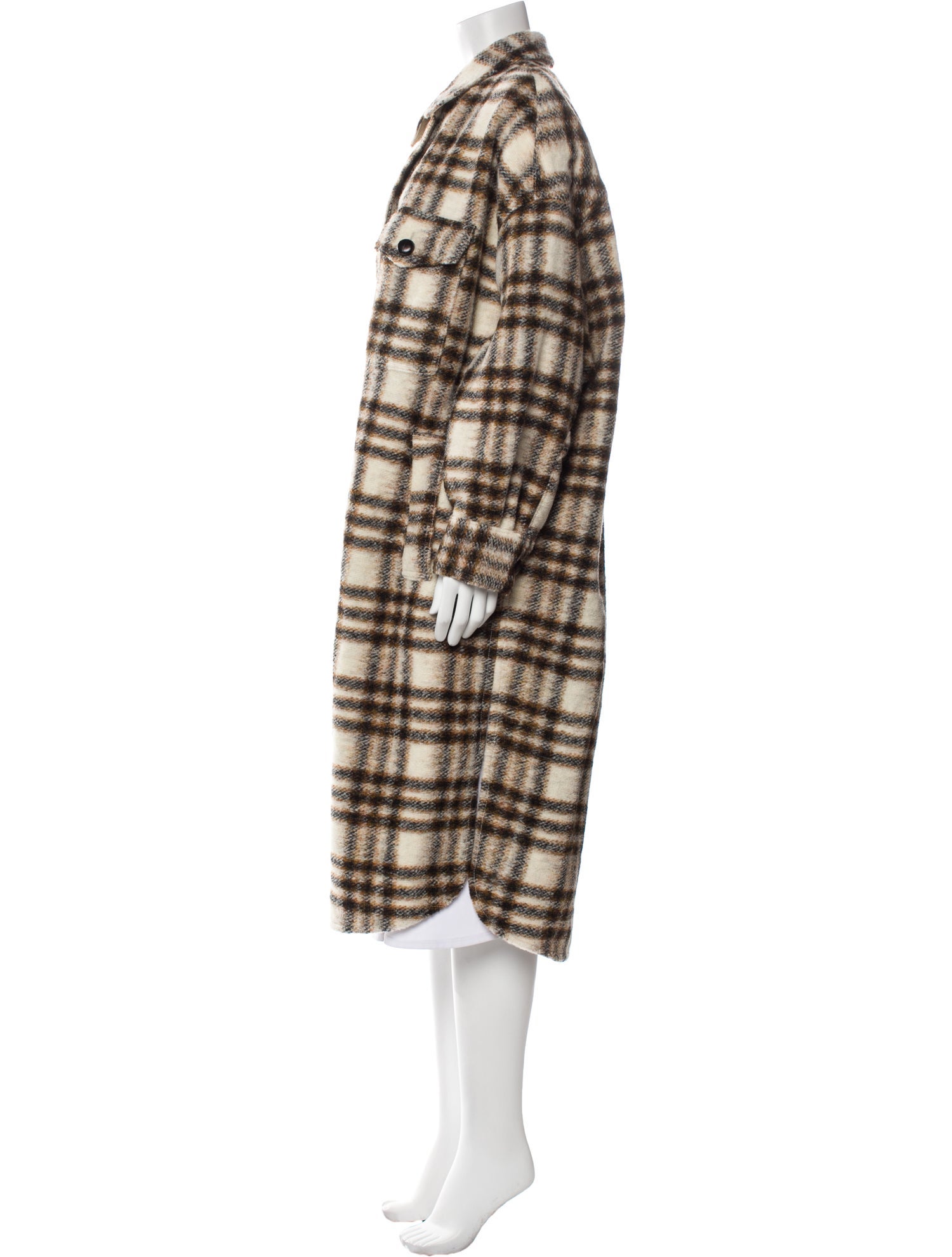 Étoile Isabel Marant Merino Wool Plaid Print Coat w/ Tags