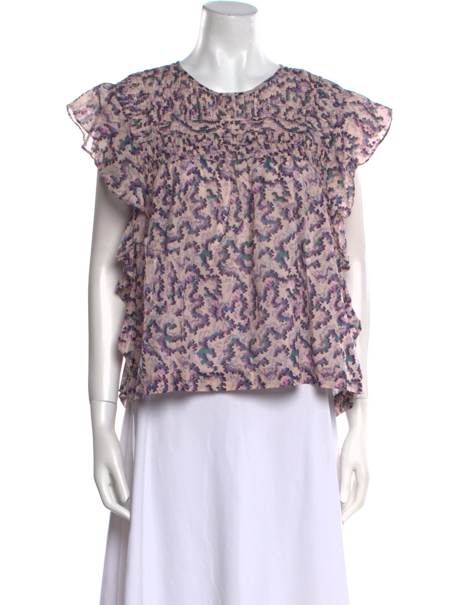 Étoile Isabel Marant Printed Crew Neck Blouse