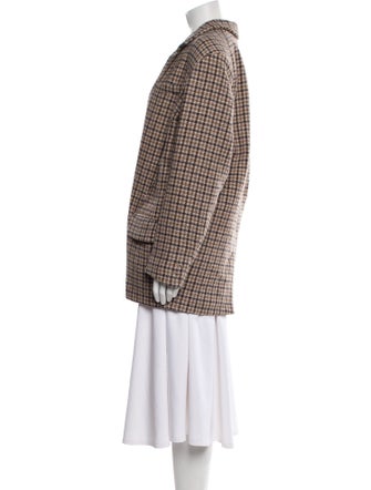 Étoile Isabel Marant Virgin Wool Houndstooth Print Blazer