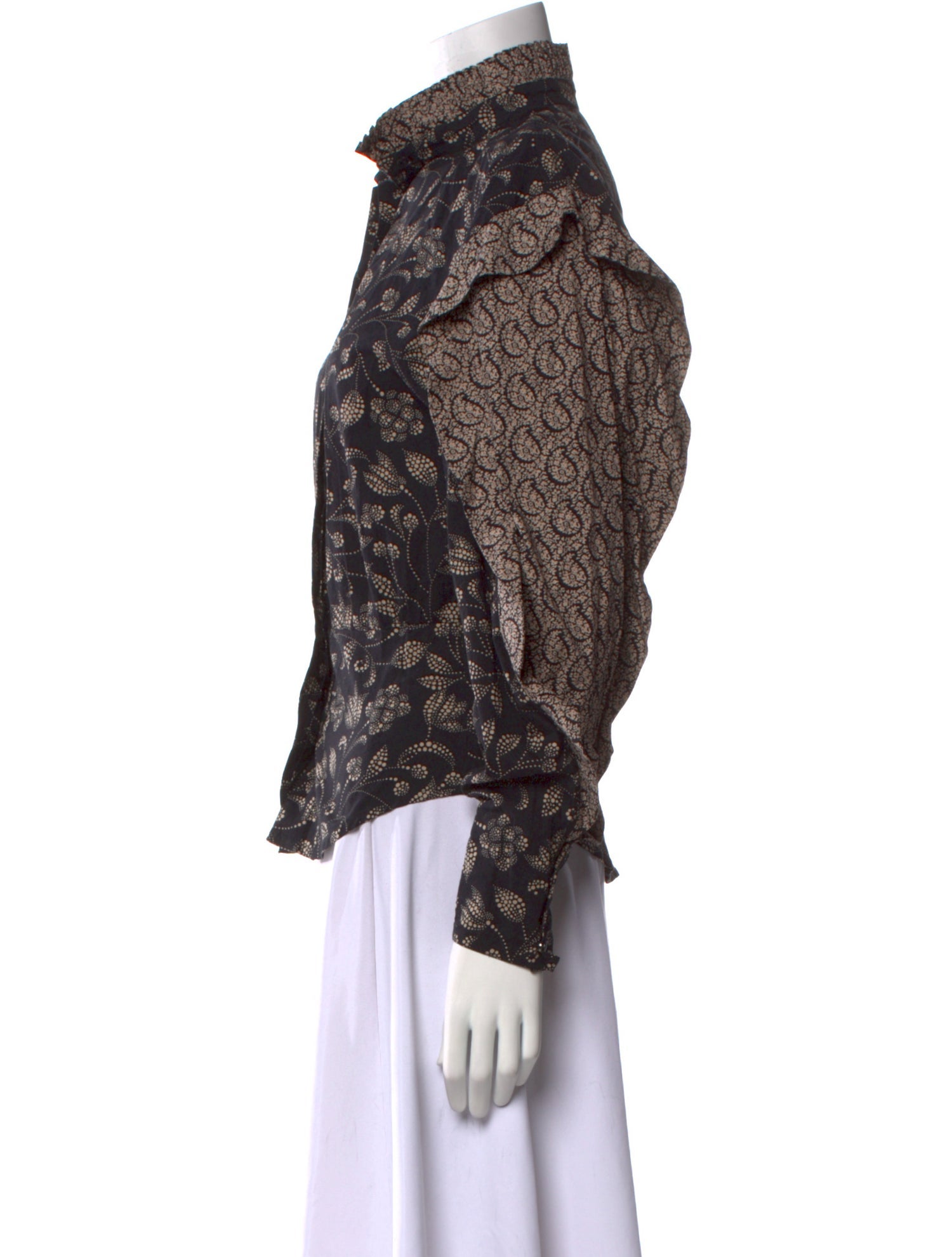 Étoile Isabel Marant Floral Print Mock Neck Blouse