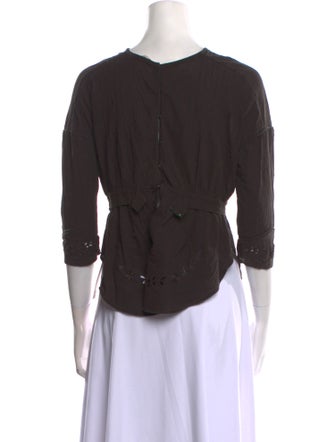 Étoile Isabel Marant Crew Neck Three-Quarter Sleeve Top