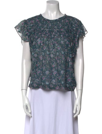 Étoile Isabel Marant Printed Scoop Neck Blouse