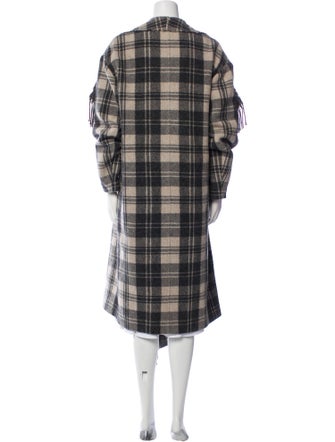Étoile Isabel Marant Wool Plaid Print Coat