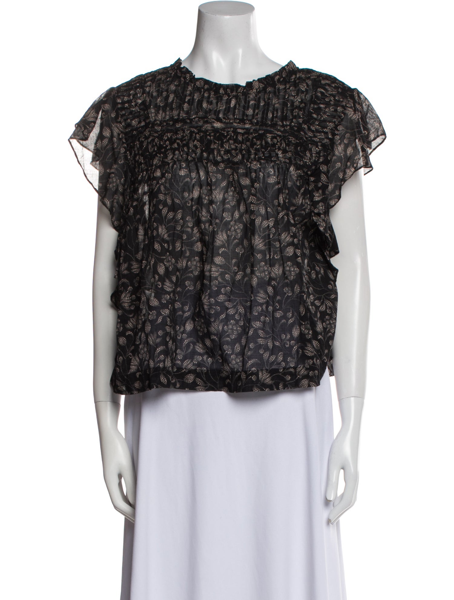 Étoile Isabel Marant Scoop Neck Short Sleeve Blouse