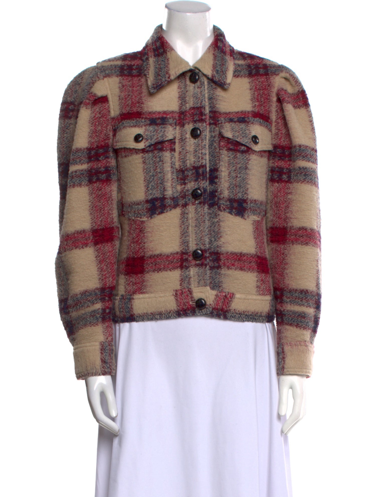 Étoile Isabel Marant Wool Plaid Print Sweater