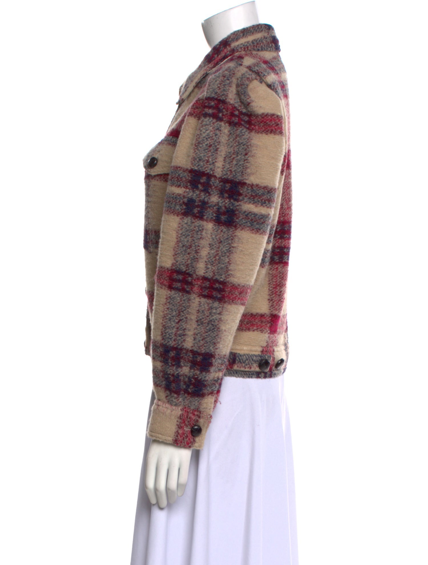 Étoile Isabel Marant Wool Plaid Print Sweater