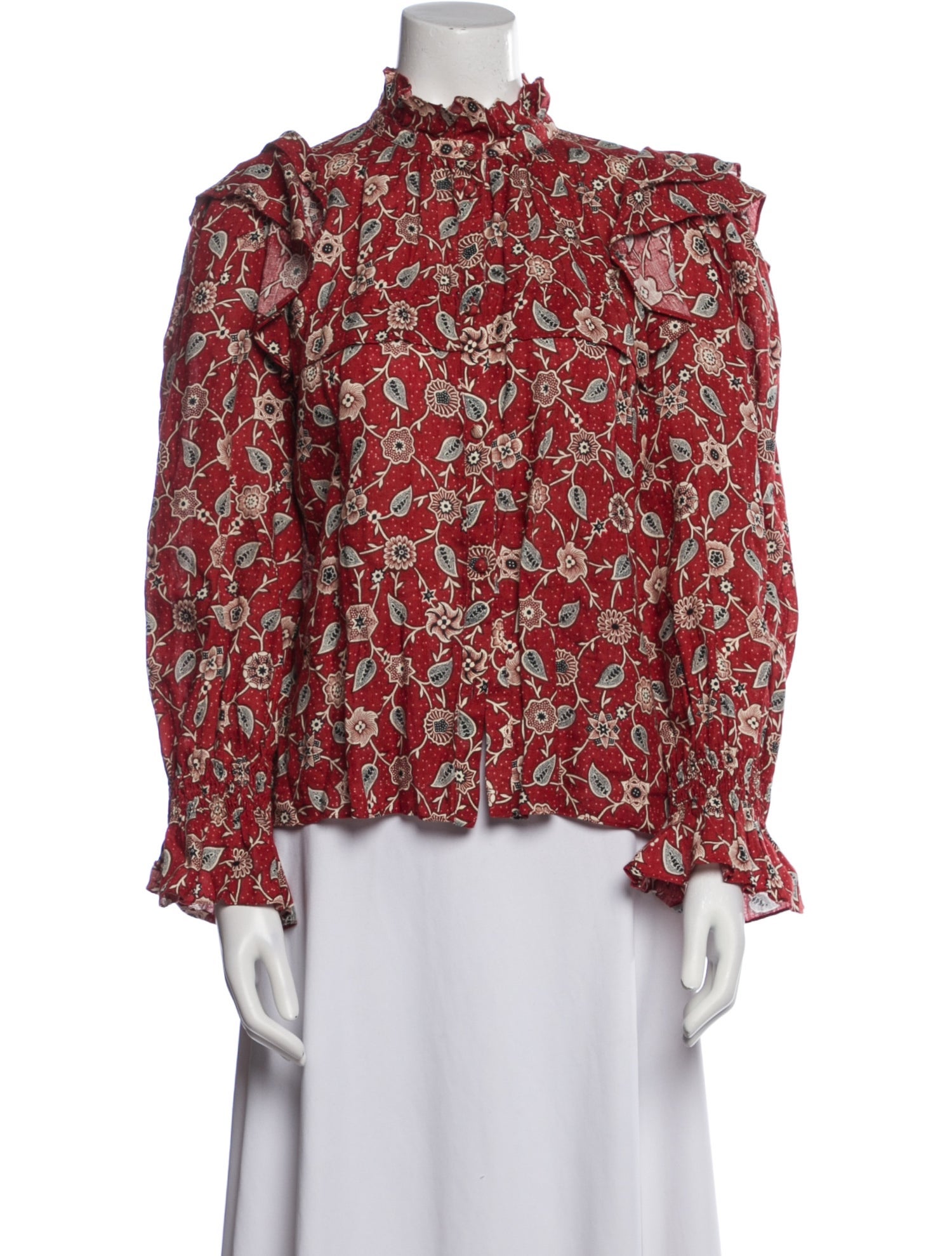 Étoile Isabel Marant Linen Floral Print Blouse