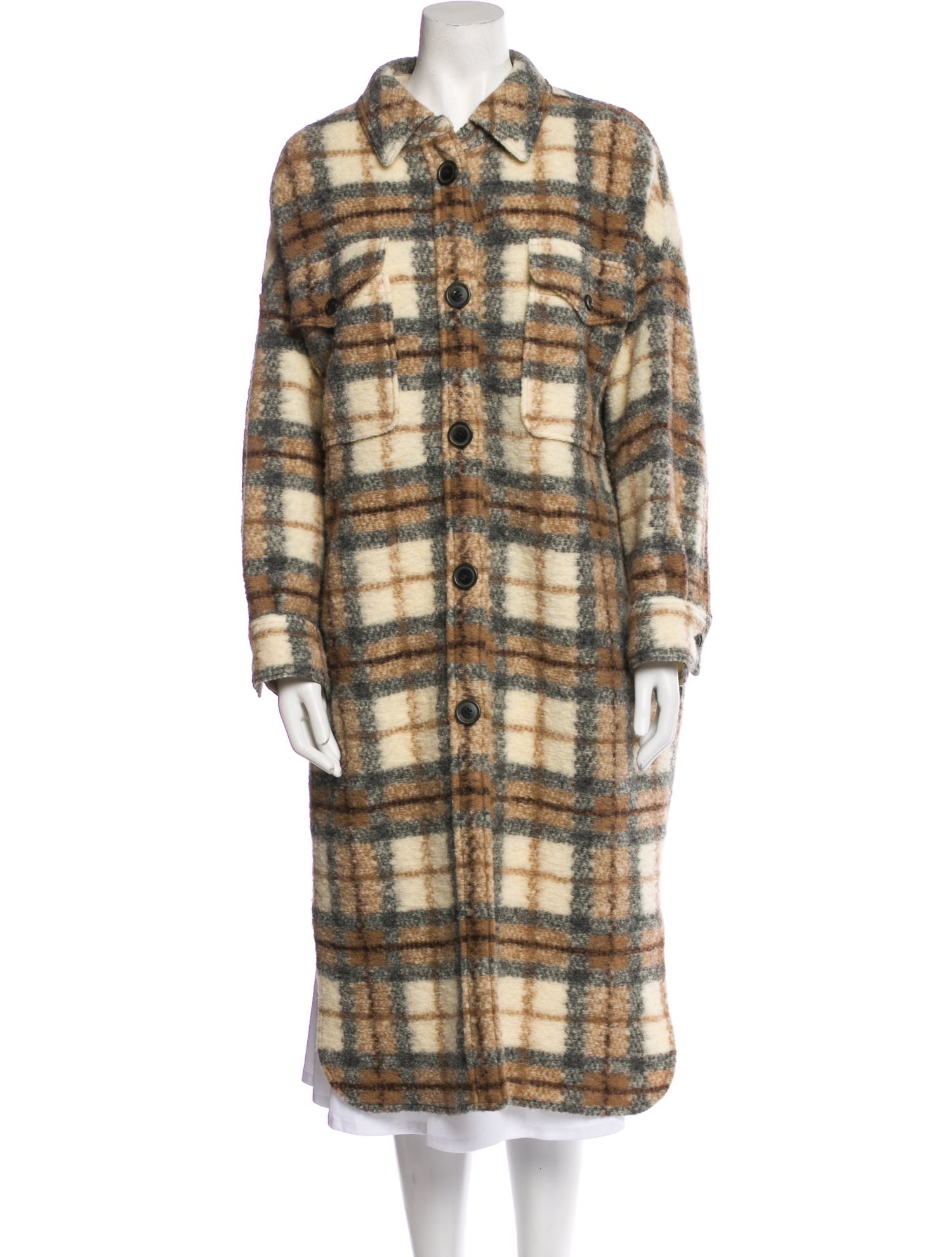 Étoile Isabel Marant Plaid Print Peacoat