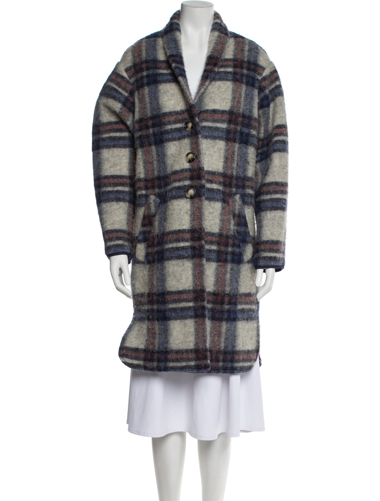 Étoile Isabel Marant Plaid Print Peacoat