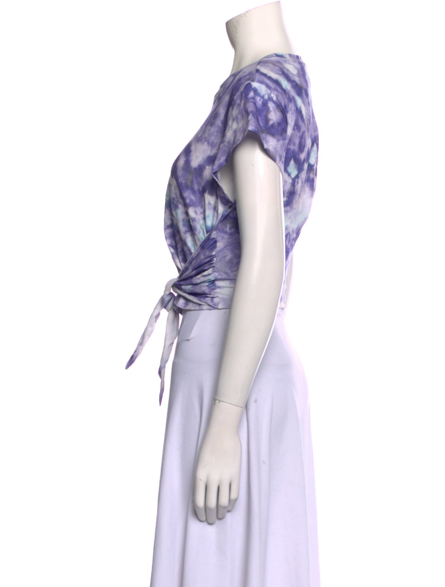 Étoile Isabel Marant Tie-Dye Print Scoop Neck Crop Top