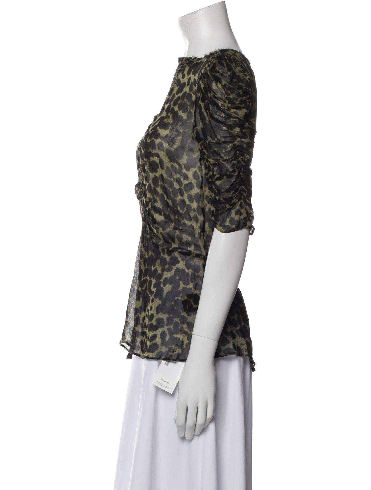 Étoile Isabel Marant Animal Print Square Neckline Blouse