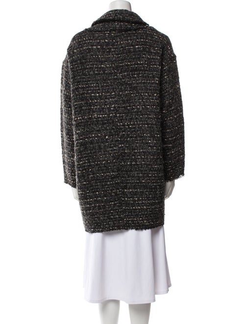 Étoile Isabel Marant Wool Tweed Pattern Faux Fur Coat