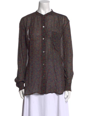 Étoile Isabel Marant Printed Mock Neck Blouse