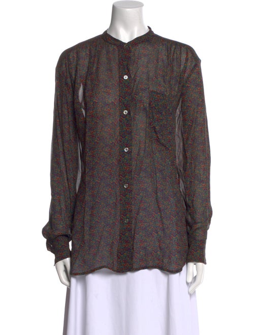 Étoile Isabel Marant Printed Mock Neck Blouse