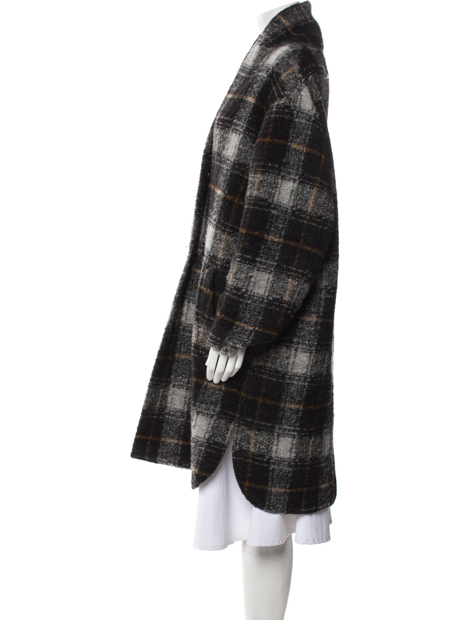 Étoile Isabel Marant Wool Plaid Print Coat