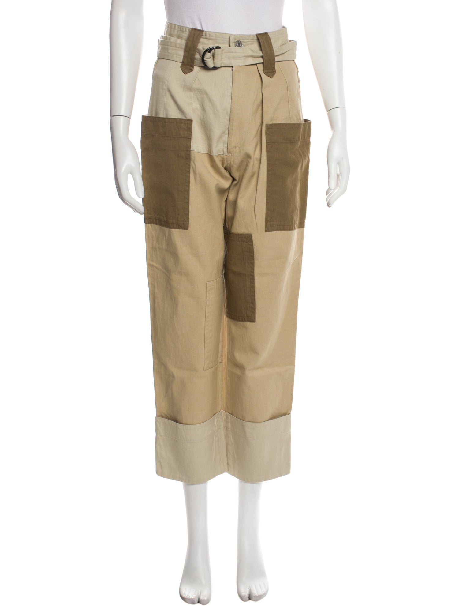 Étoile Isabel Marant Colorblock Pattern Straight Leg Pants