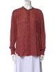 Étoile Isabel Marant Printed Crew Neck Button-Up Top