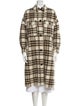 Étoile Isabel Marant Merino Wool Plaid Print Coat