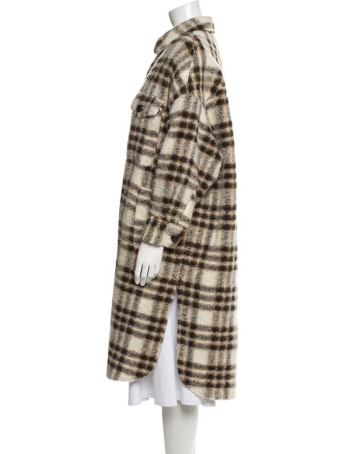 Étoile Isabel Marant Merino Wool Plaid Print Coat