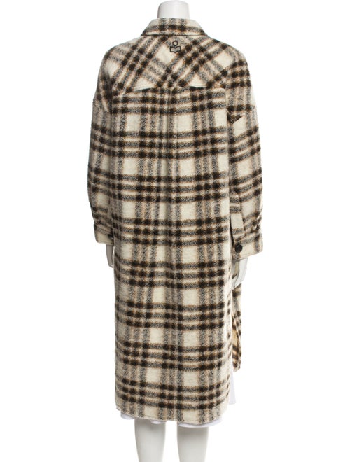 Étoile Isabel Marant Merino Wool Plaid Print Coat